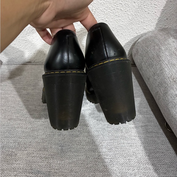Dr. Martens Black Leather Slip-Ons with Yellow Stitching - Picture 3 of 6
